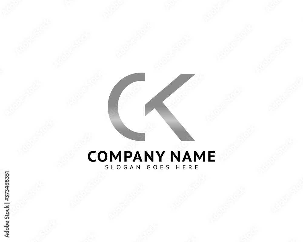 Initial Letter CK Logo Template Design