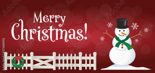 Christmas Happy Holiday flat illustration vector