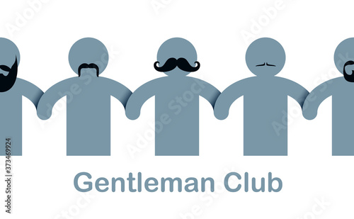 Man day international holiday, gentleman club, male solidarity concept vector illustration icon or greeting card.
