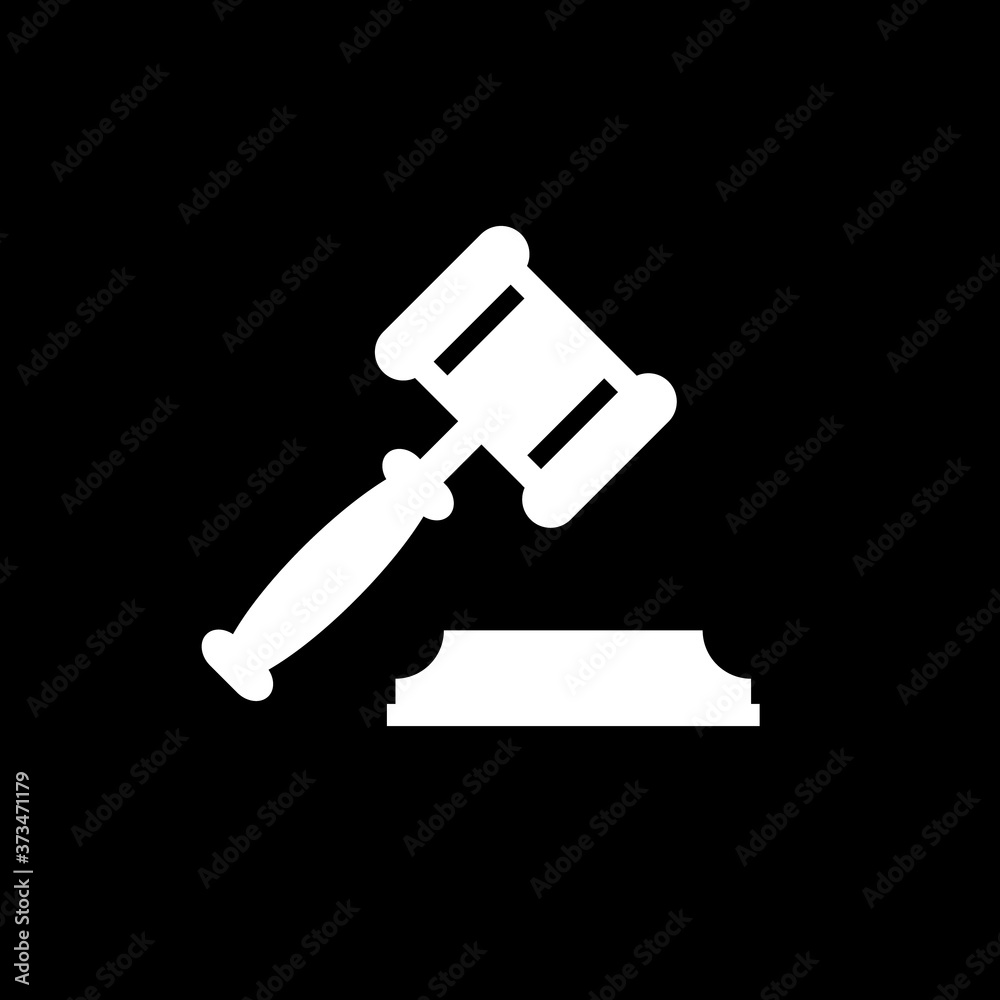 Judge gavel or auction hammer icon Judge gavel or auction hammer icon