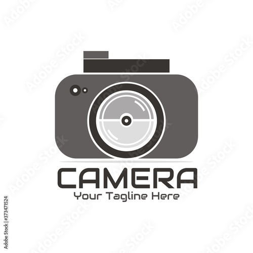 illustration vector graphic of black camera design logo, perfect for camera, digital, computer, etc.