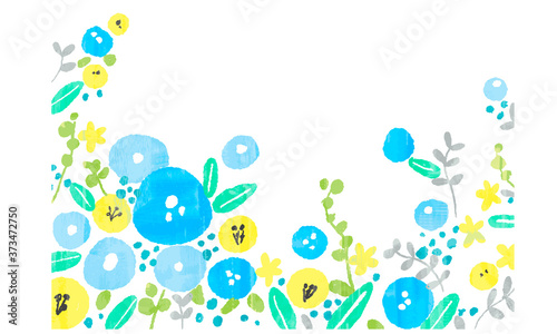 Nordic style hand-painted watercolor material