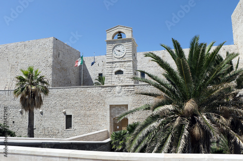 View of the Swabian Castle (Castello Svevo) of Trani, Puglia, Italy 