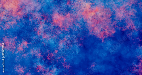 Vibrant abstract background for design. Blurry color spots: dark blue, blue, light blue, red, orange.