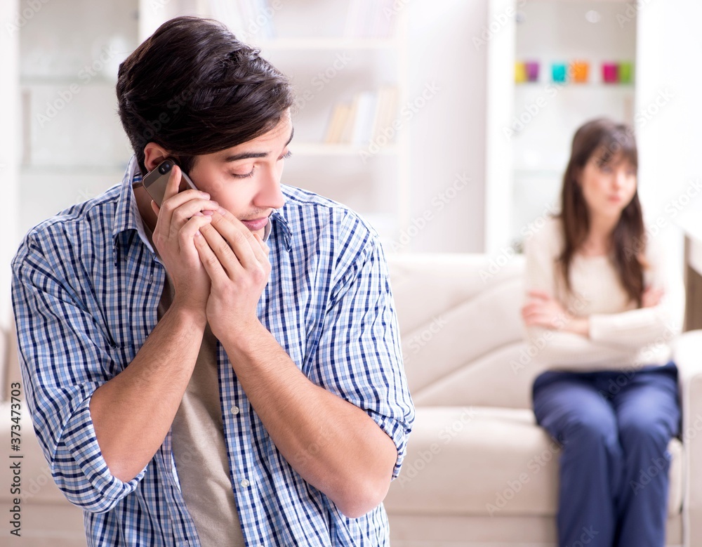 Couple cheating on each other at home Couple cheating on each other at home