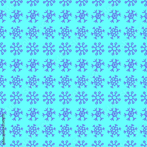 Seamless background of hand drawn snowflakes
