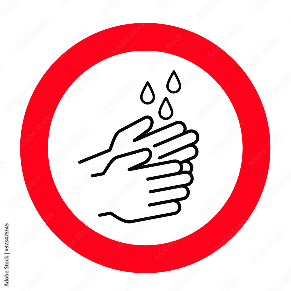 Do not hand washing, handwashing. Stop, no wash your hands to keep clean icons. Flat vector icon. Hygiene sign symbols. Forbidden, beware, stop halt allowed area. No ban zone pictogram symbol. Do not hand washing, handwashing. Stop, no wash your hands to keep clean icons. Flat vector icon. Hygiene sign symbols. Forbidden, beware, stop halt allowed area. No ban zone pictogram symbol.
