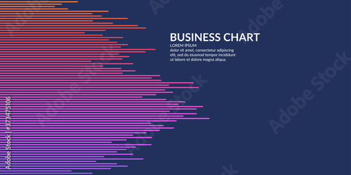 Business graph on a white background. Chart analysts of growth and falling profits.