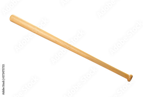 Wooden baseball bat isolated on white. Sportive equipment