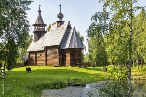 Wooden church , 17th century. Golden ring of Russia. Kostroma, Russia