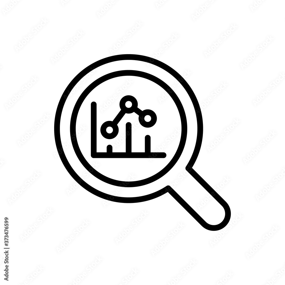 Magnificent, search, chart icon. Simple line, outline vector elements of economy icons for ui and ux, website or mobile application Magnificent, search, chart icon. Simple line, outline vector elements of economy icons for ui and ux, website or mobile application