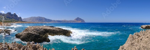 panorama of Macari, coast of Sicily
