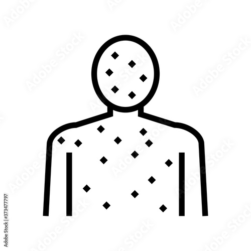rash full body color icon vector. rash full body sign. isolated symbol illustration