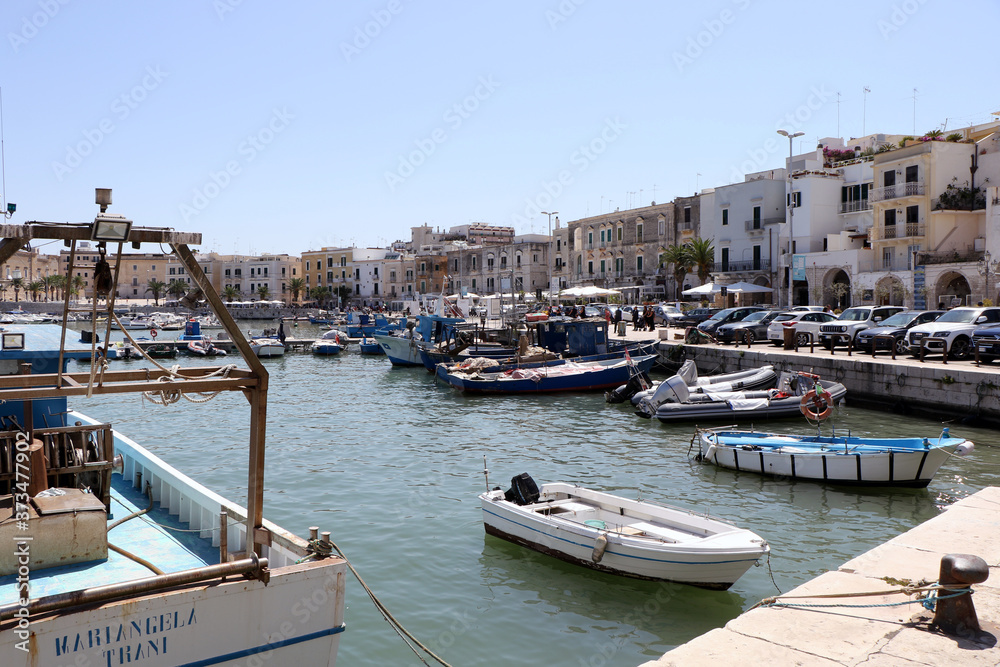 Boats at the port of Trani, Puglia, Italy