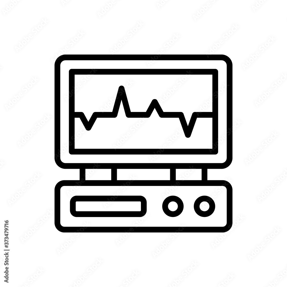 Electrocardiogram old icon. Simple line, outline vector elements of nursing home icons for ui and ux, website or mobile application Electrocardiogram old icon. Simple line, outline vector elements of nursing home icons for ui and ux, website or mobile application