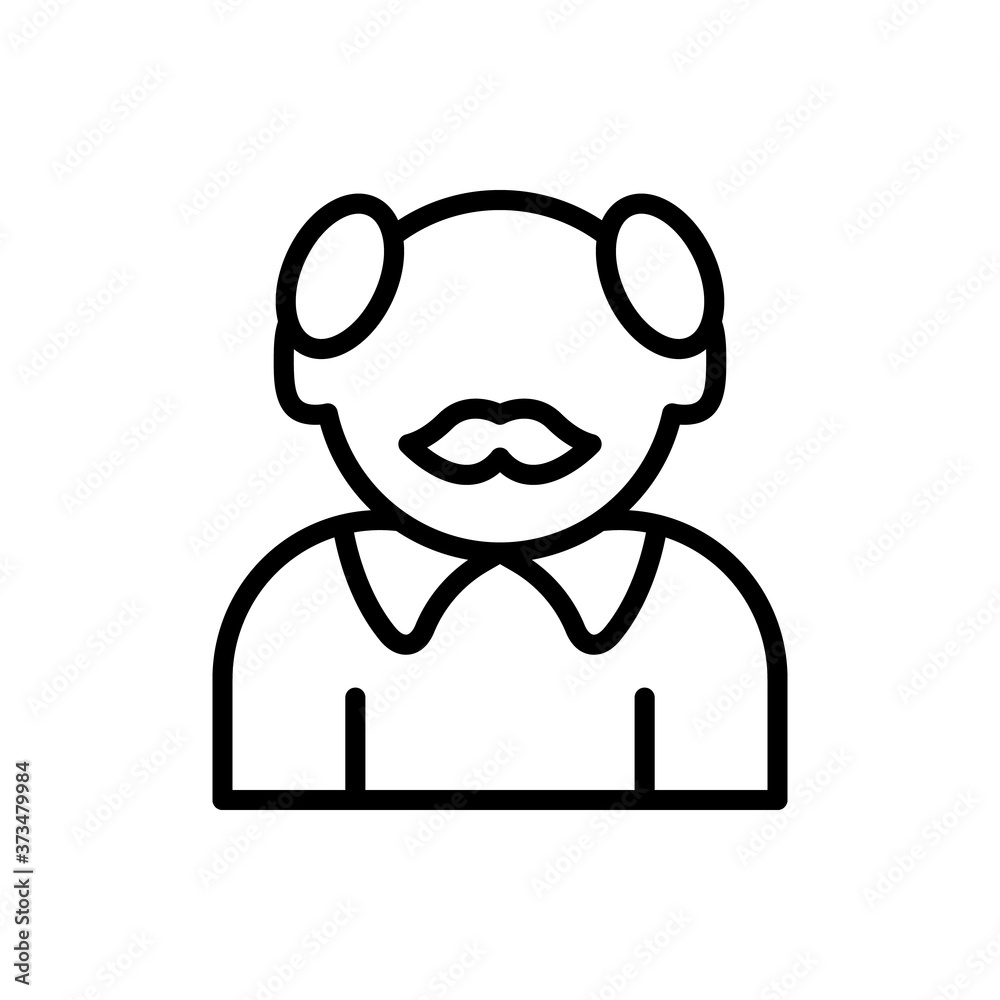Old man icon. Simple line, outline vector elements of nursing home icons for ui and ux, website or mobile application