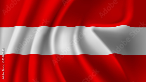 Waving flag of the Austria. Waving Austria flag