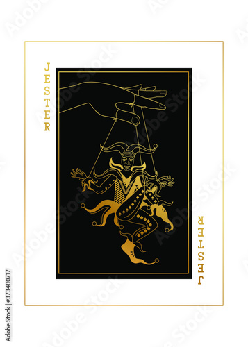 the illustration - playing card for poker - joker.