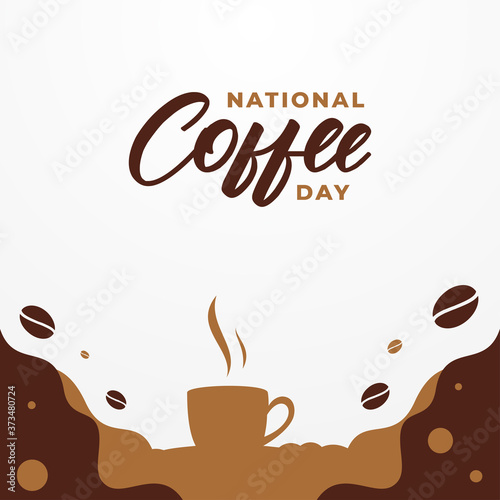 Happy Coffee Day Vector Design Illustration For Celebrate Moment