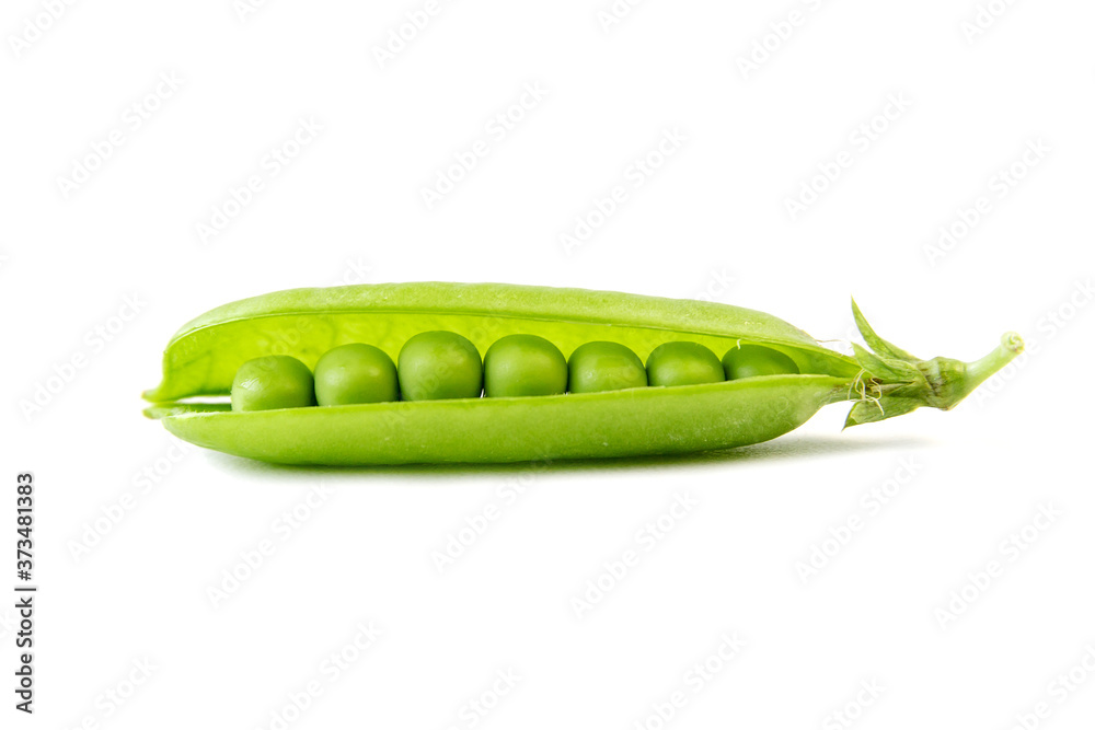 Fresh green juicy peas isolated on white Fresh green juicy peas isolated on white
