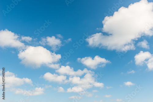 background and texture of abstract beautiful blue sky with white clouds