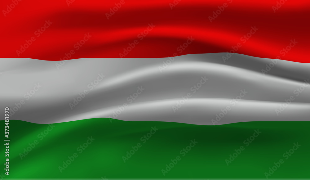 Waving flag of the Hungary. Waving Hungary flag