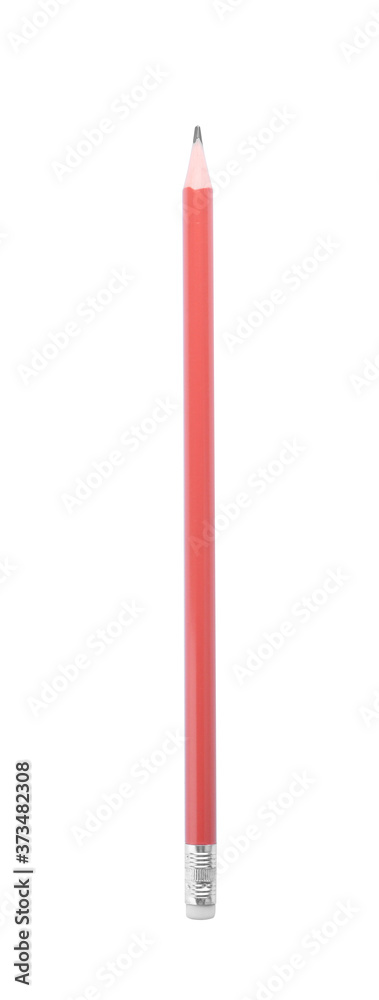 New pencil isolated on white. School stationery New pencil isolated on white. School stationery