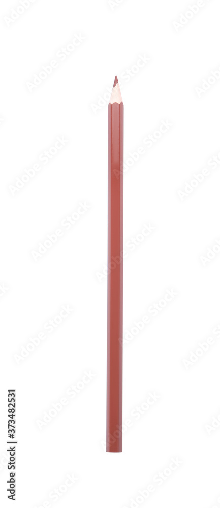 New wooden pencil isolated on white. School stationery New wooden pencil isolated on white. School stationery