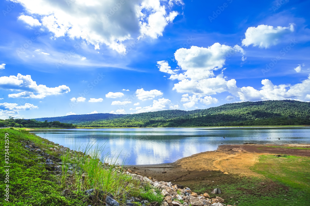 Beautiful landscape of Tha Krabak reservoir in Sa Kaeo, Thailand. Beautiful landscape of Tha Krabak reservoir in Sa Kaeo, Thailand.