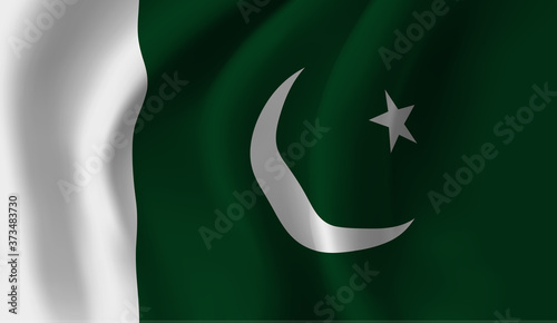 Waving flag of the Pakistan. Waving Pakistan flag