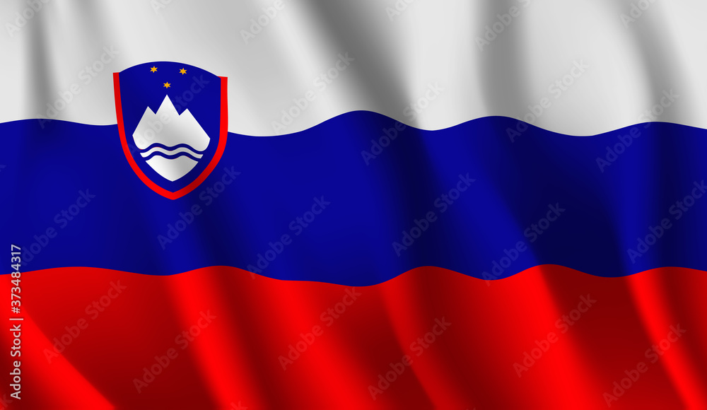 Waving flag of the Slovenia. Waving Slovenia flag