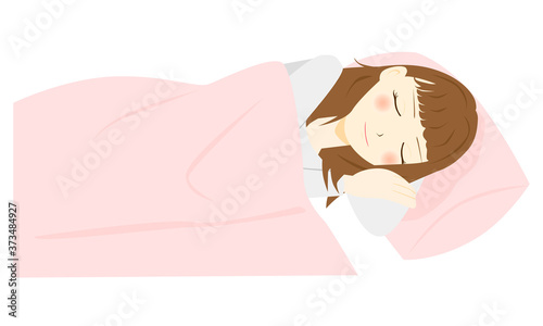 睡眠をとる女性
