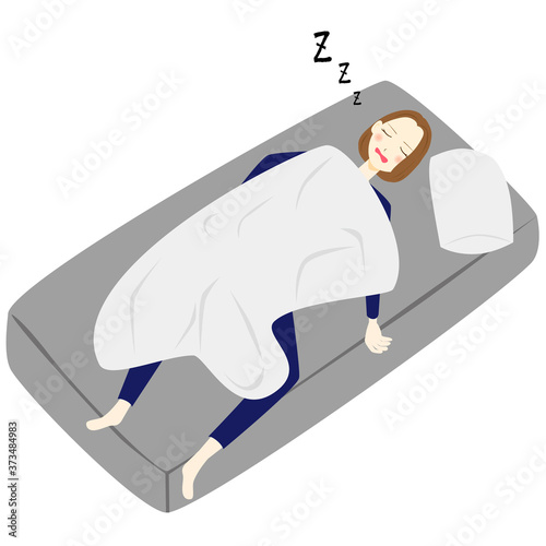 寝相の悪い　女性