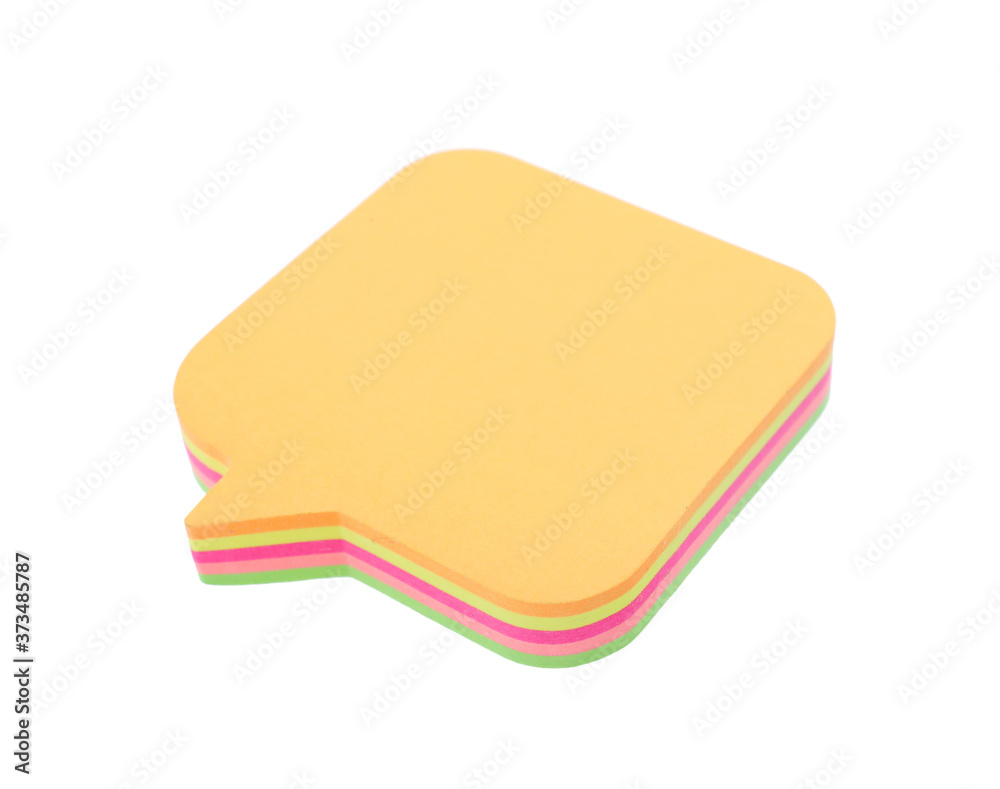 Colorful sticky notes isolated on white. School stationery Colorful sticky notes isolated on white. School stationery