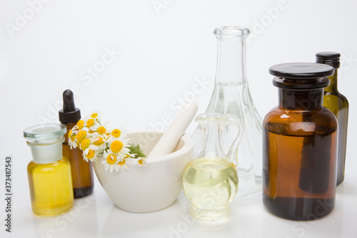 Concept of homeopathy and herbal treatment.