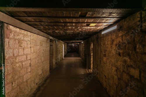 Inside old fort from the great war partly destroyed