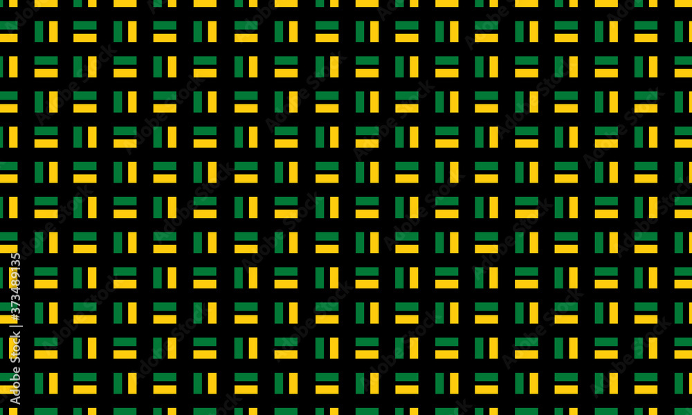 Green and yellow geometric oblong rectangle grid pattern on black background vector Green and yellow geometric oblong rectangle grid pattern on black background vector