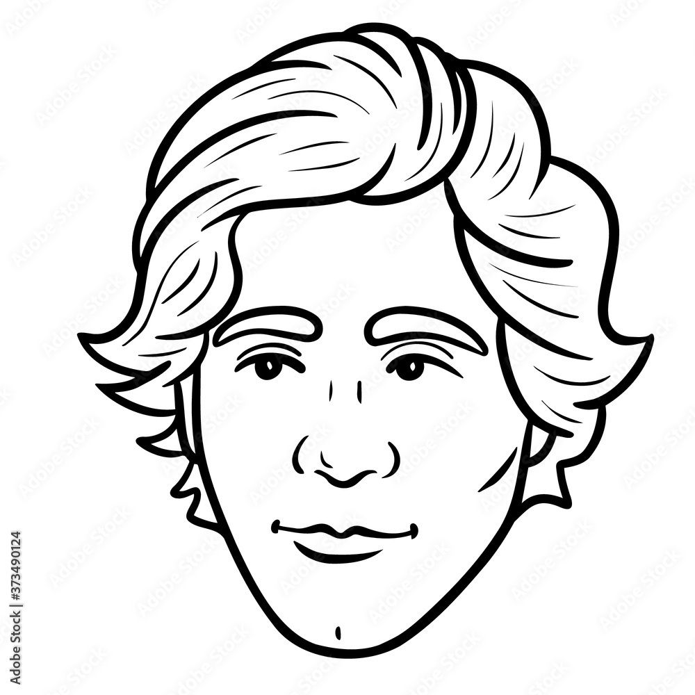 avatar man head. isolated on white background. monochrome, vector, outline. avatar man head. isolated on white background. monochrome, vector, outline.