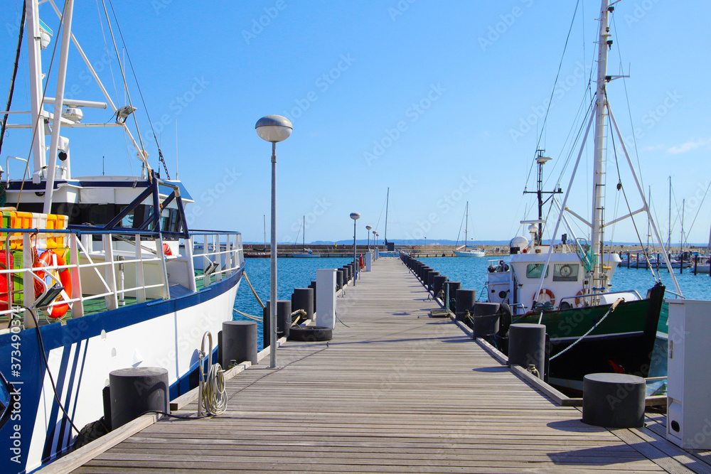 Fototapeta premium The port of Sassnitz, island Ruegen, Baltic Sea - Germany