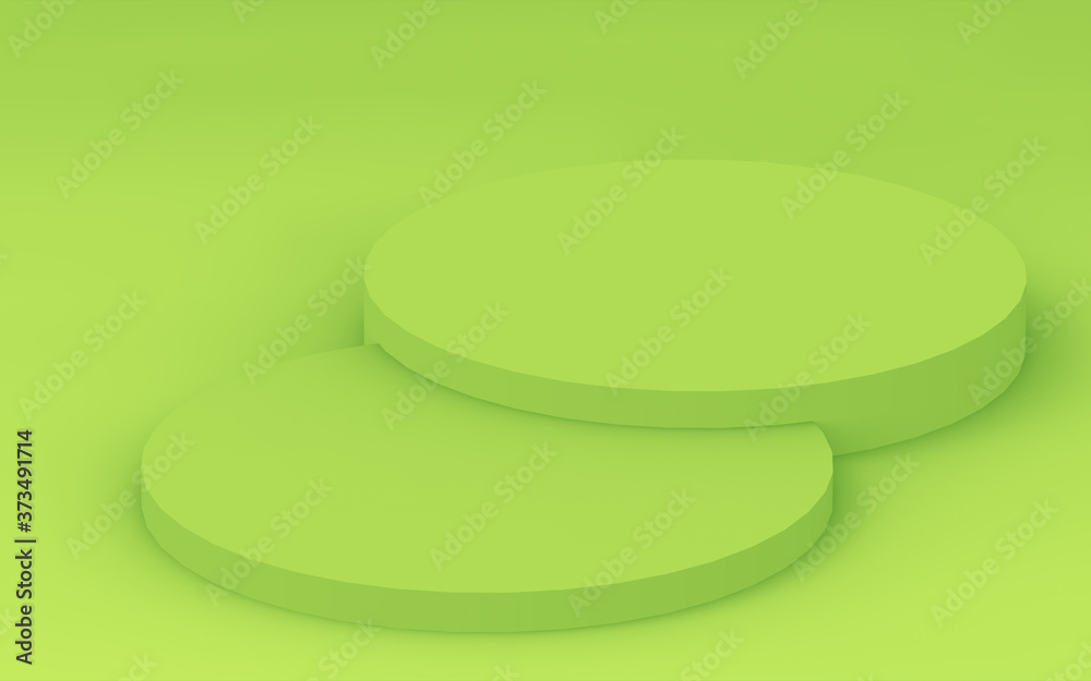 3d green cylinder podium minimal studio background. Abstract 3d geometric shape object illustration render. Display for food natural product. 3d green cylinder podium minimal studio background. Abstract 3d geometric shape object illustration render. Display for food natural product.