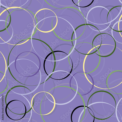 Abstract seamless repeating pattern of colored circles