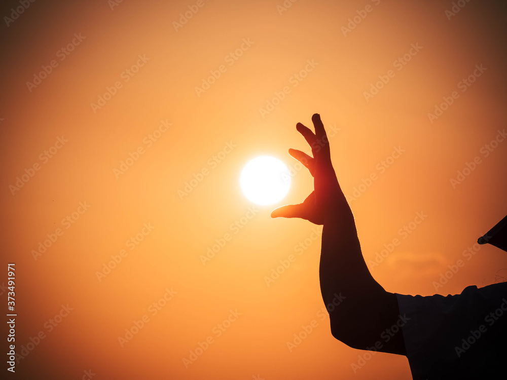 silhouette of the sun