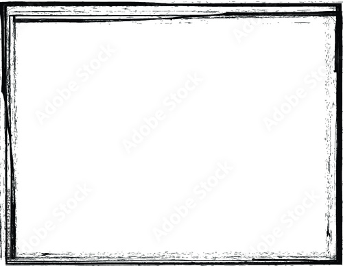 Set of Grunge Black and White Frames . textured rectangles for image