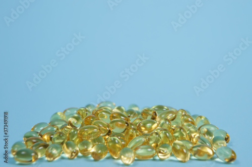 Capsules with fats for diet and healthy eating