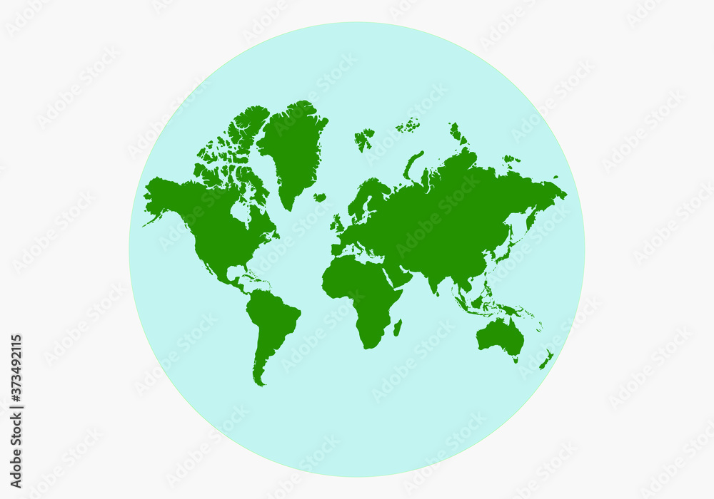 green world map green world map
