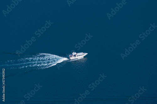 Aerial view of Boat on Water