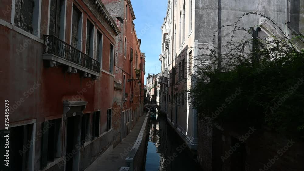 Venice, Italy - Historic buildings between the canals of the lagoon city Venice, Italy - Historic buildings between the canals of the lagoon city