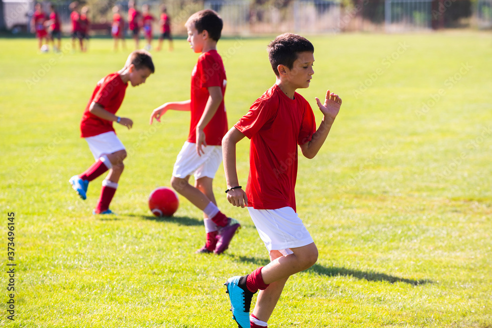 Obraz premium Boy Soccer Player In Training.
