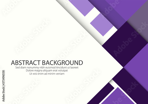 White Background Blank Space with Purple Color Solid Shape Side. Modern Design Graphic Vector.