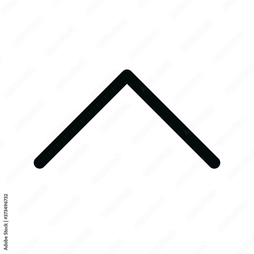 Arrow up isolated icon, direction to the up outline vector icon with editable stroke Arrow up isolated icon, direction to the up outline vector icon with editable stroke
